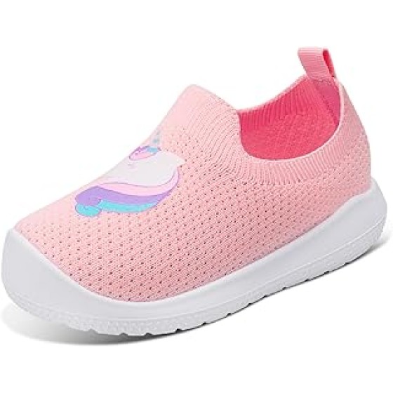 Toddler Walking Shoes Boys Girls Lightweight Breathable Tennis Shoes Kids Slip on Sneakers-1158
