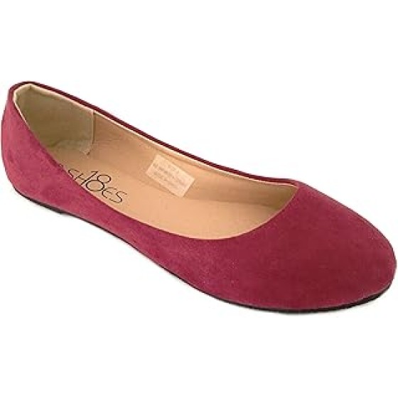 Shoes8teen Womens Ballerina Ballet Flats Shoes Leopard & Solids 14 Colors